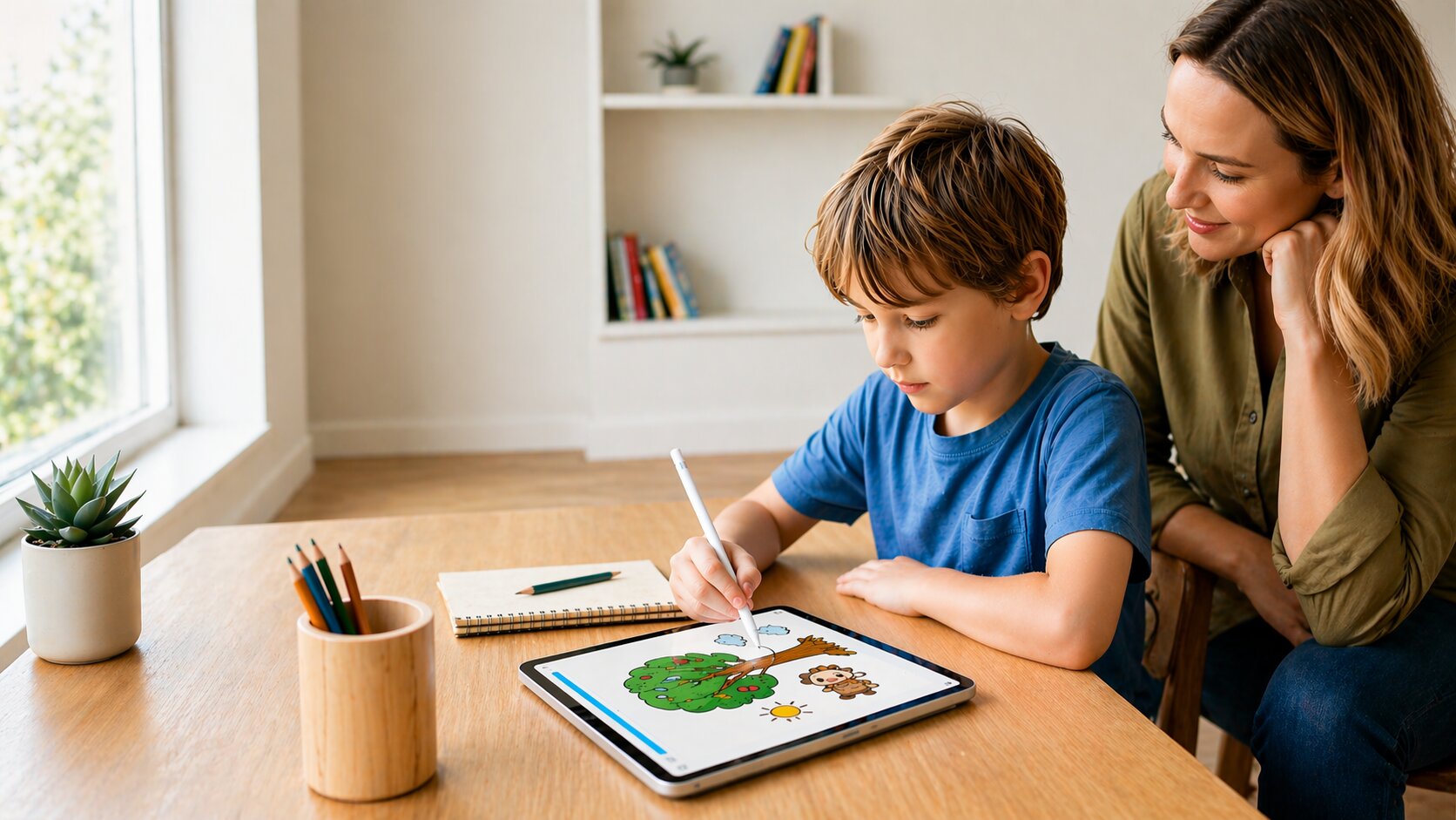 how drawing desk turns screen time into learning time for kids