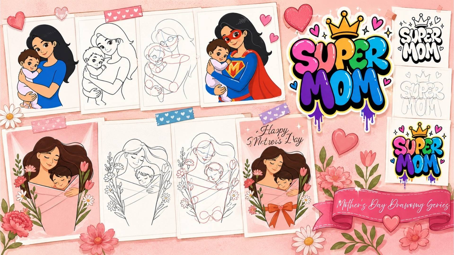 dibuja algo que ella nunca olvidará: curso de dibujo para el día de la madre