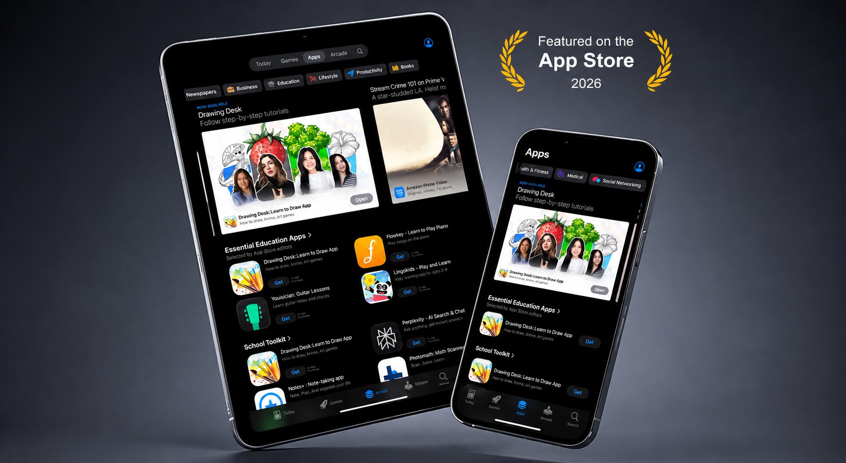 drawing desk handpicked by apple for essential education apps