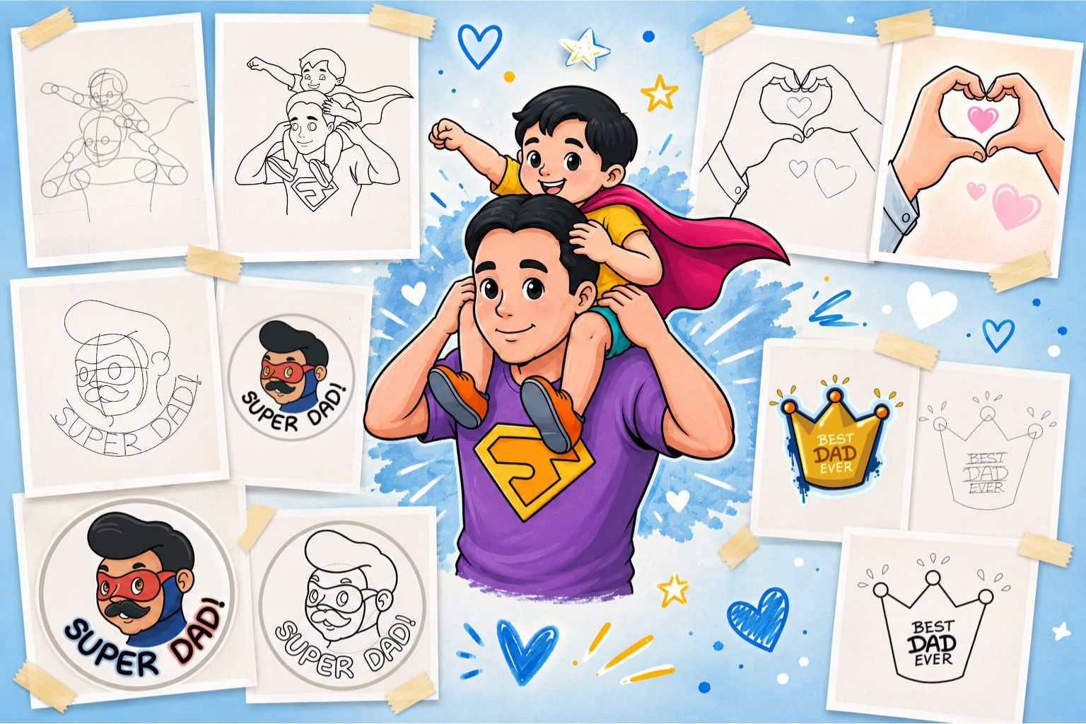 father’s day drawing series: the step-by-step drawing course your kids (and you!) will love
