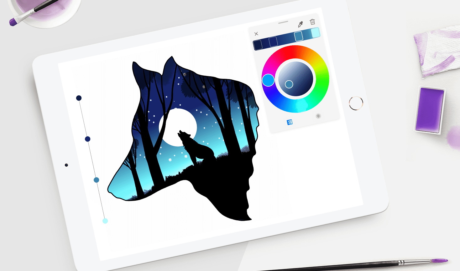 cómo crear un degradado en drawing desk